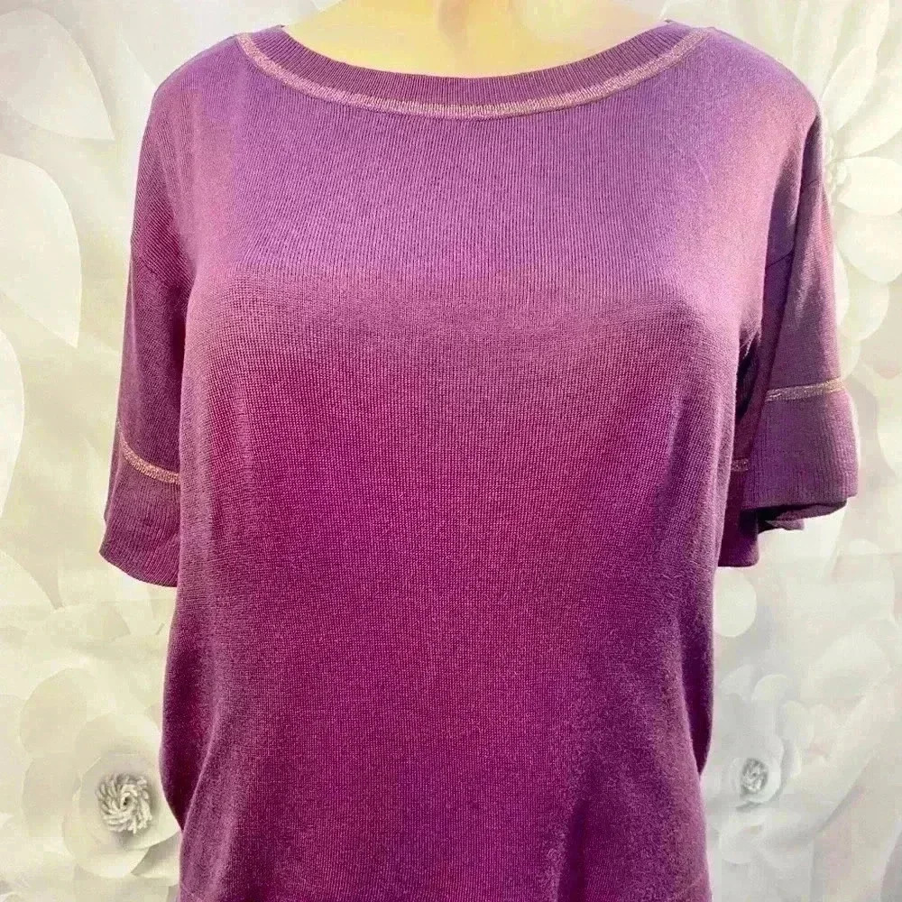 APT 9 Womens Maroon‎ Flared Sleeve Blouse